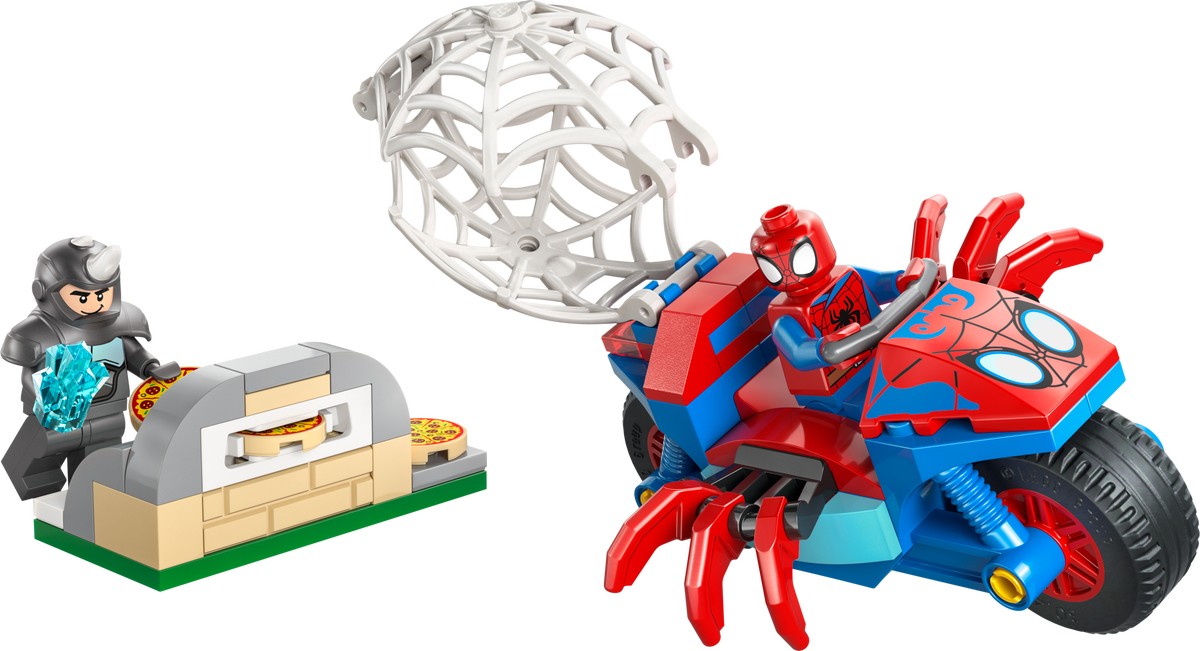 Spidey na motocyklu kontra Rhino
