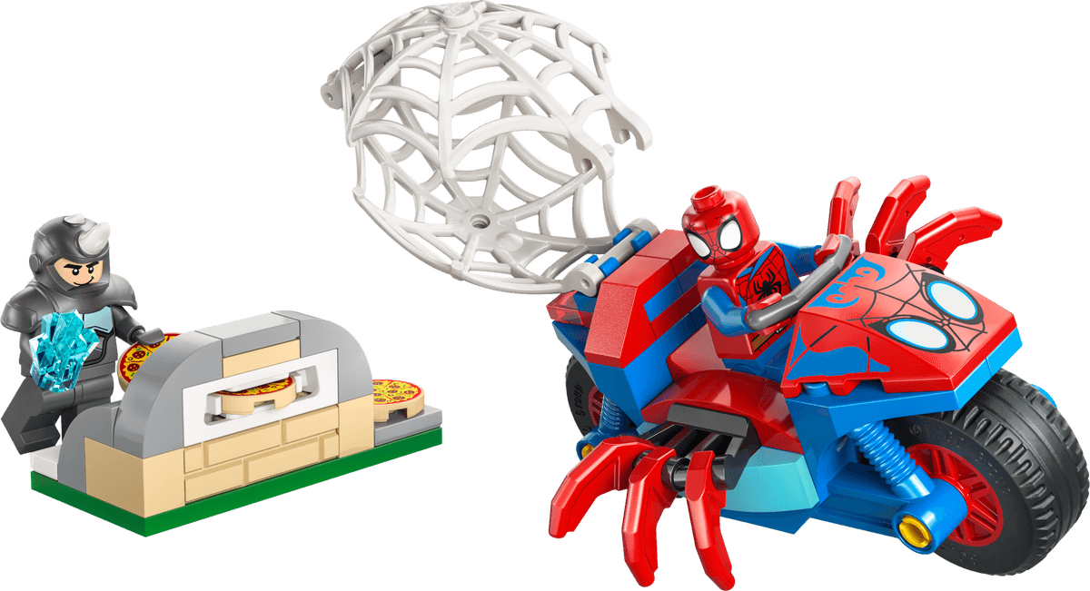 Spidey na motocyklu kontra Rhino