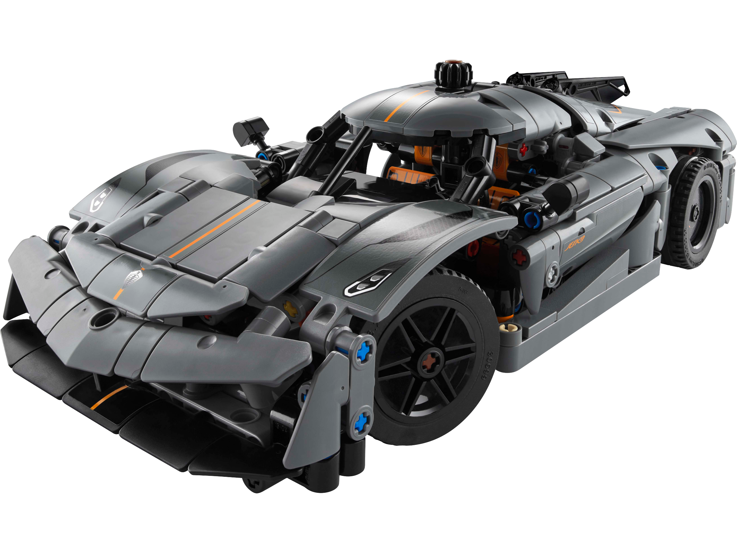 Szary hipersamochód Koenigsegg Jesko Absolut