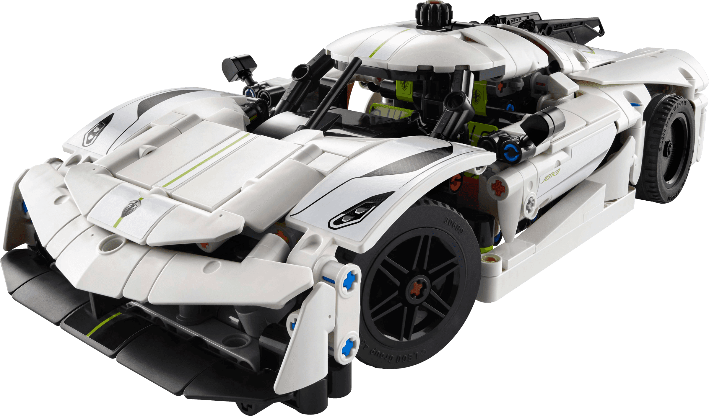 Biały hipersamochód Koenigsegg Jesko Absolut