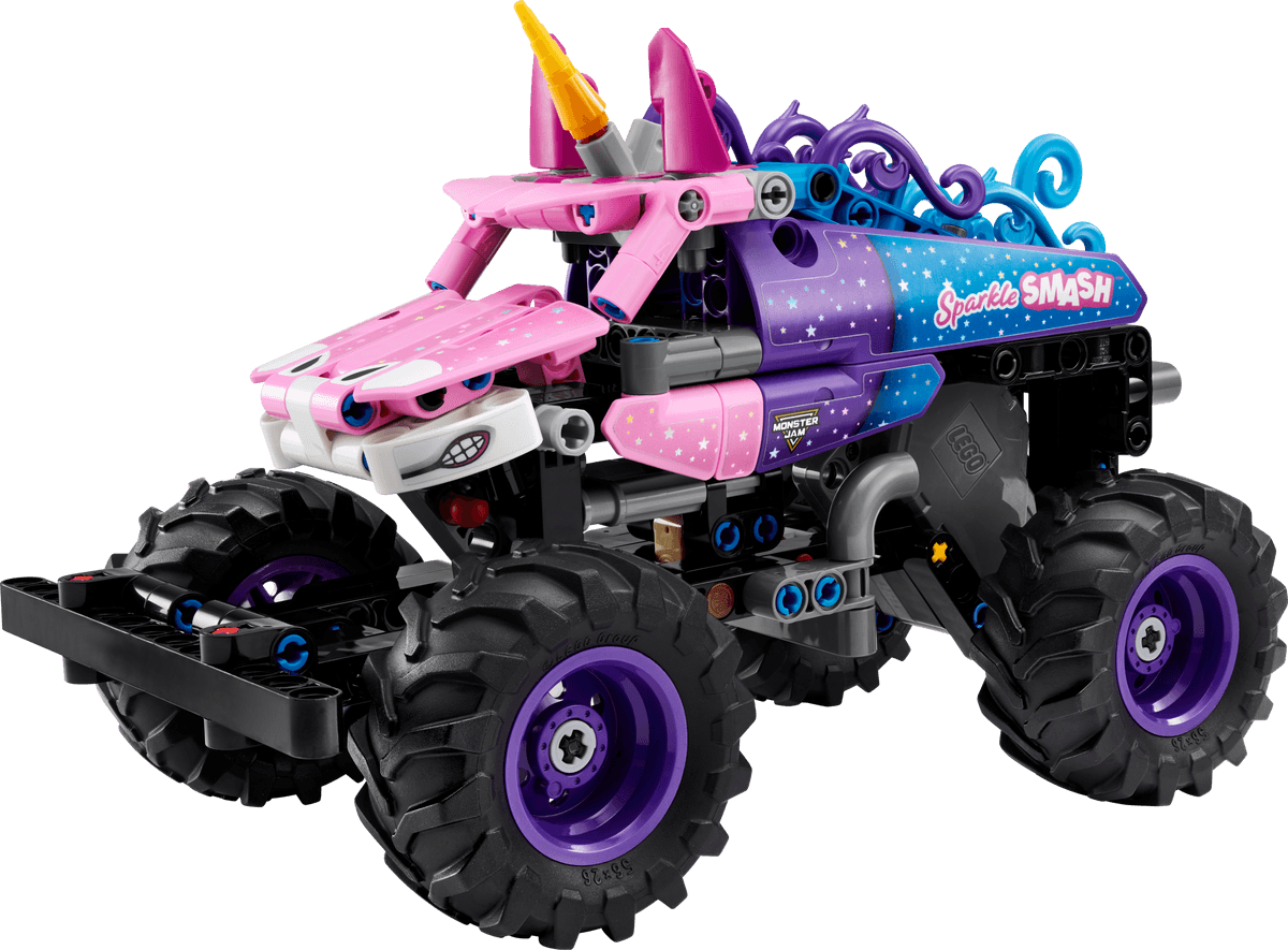 Monster Jam Sparkle Smash z napędem typu pull-back