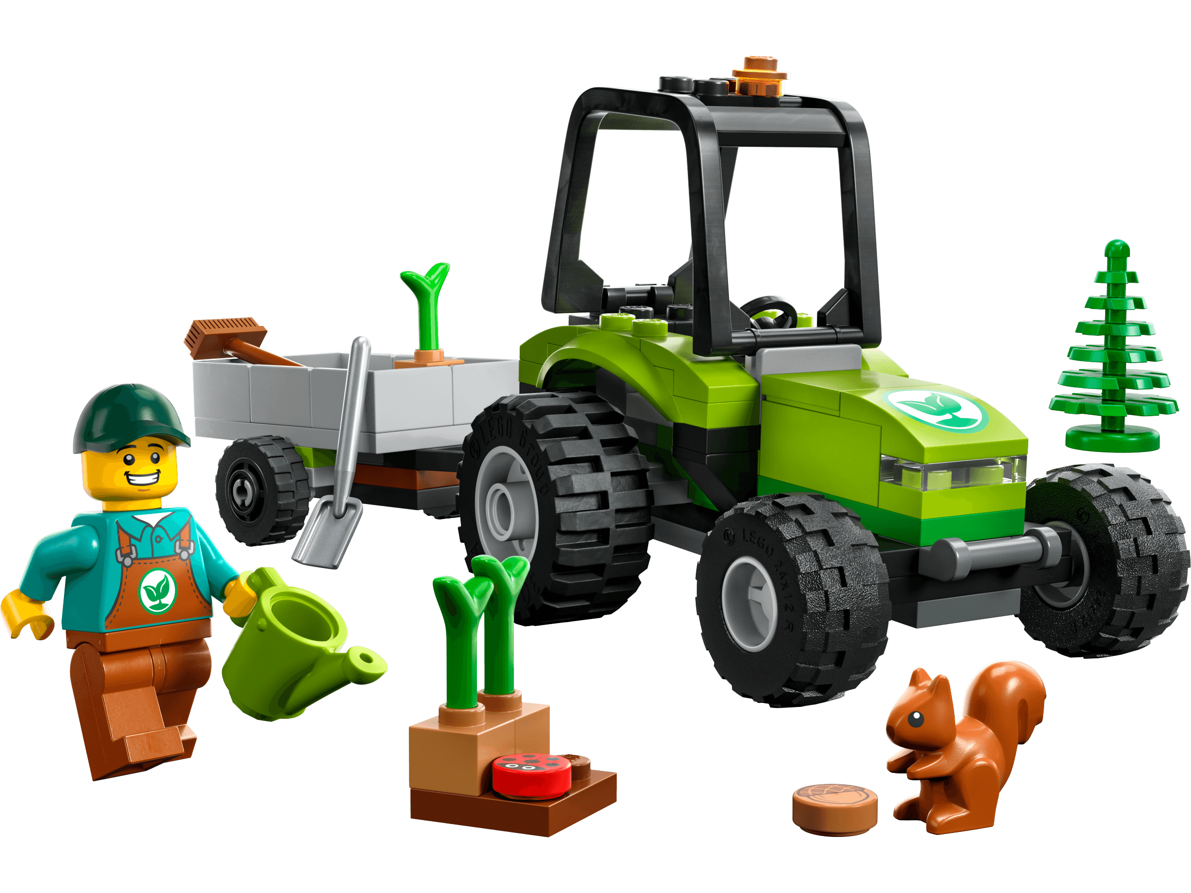 Traktor w parku
