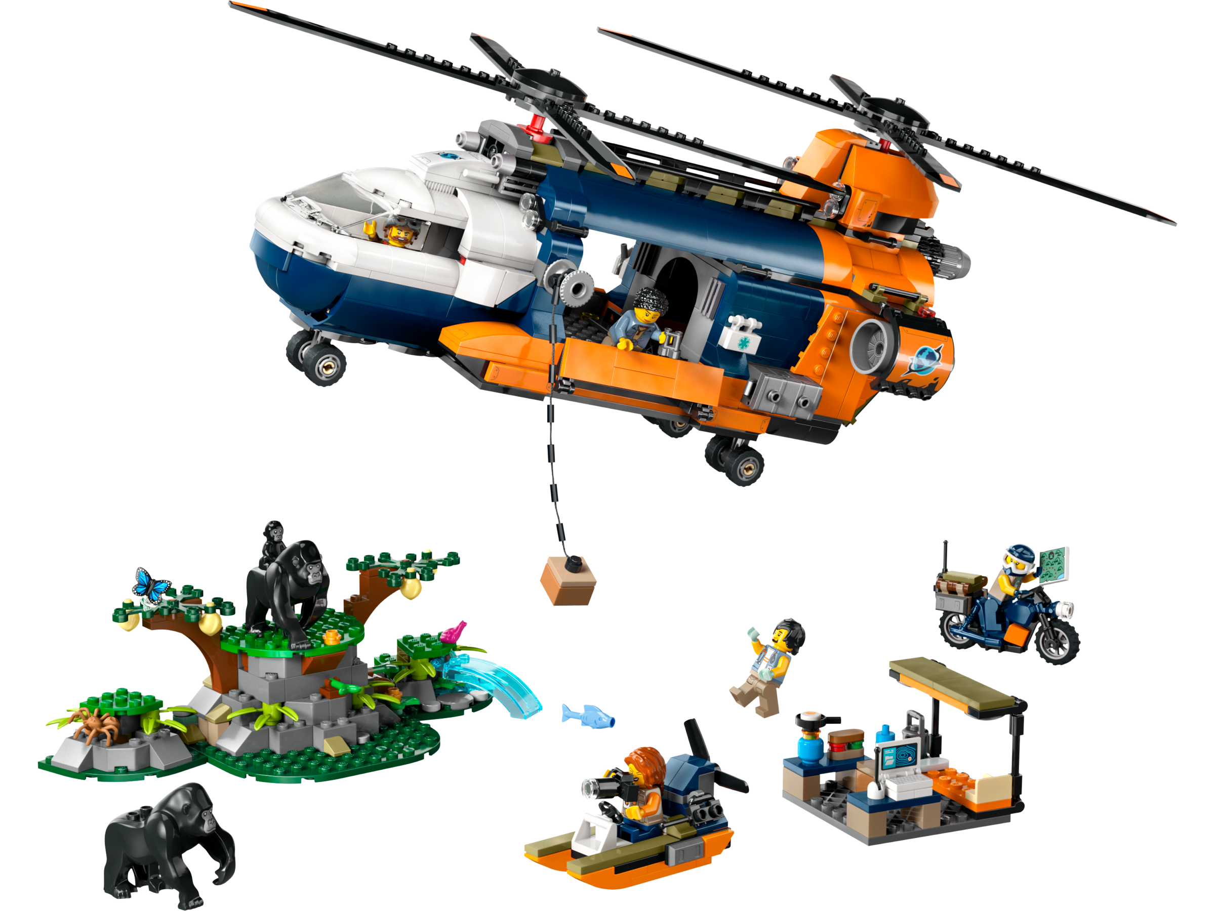 Helikopter badaczy dżungli w bazie