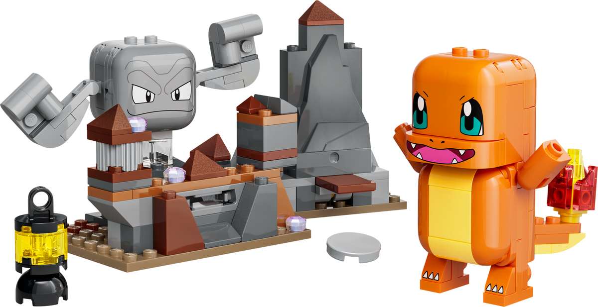 Charmander i Geodude — starcie w jaskini
