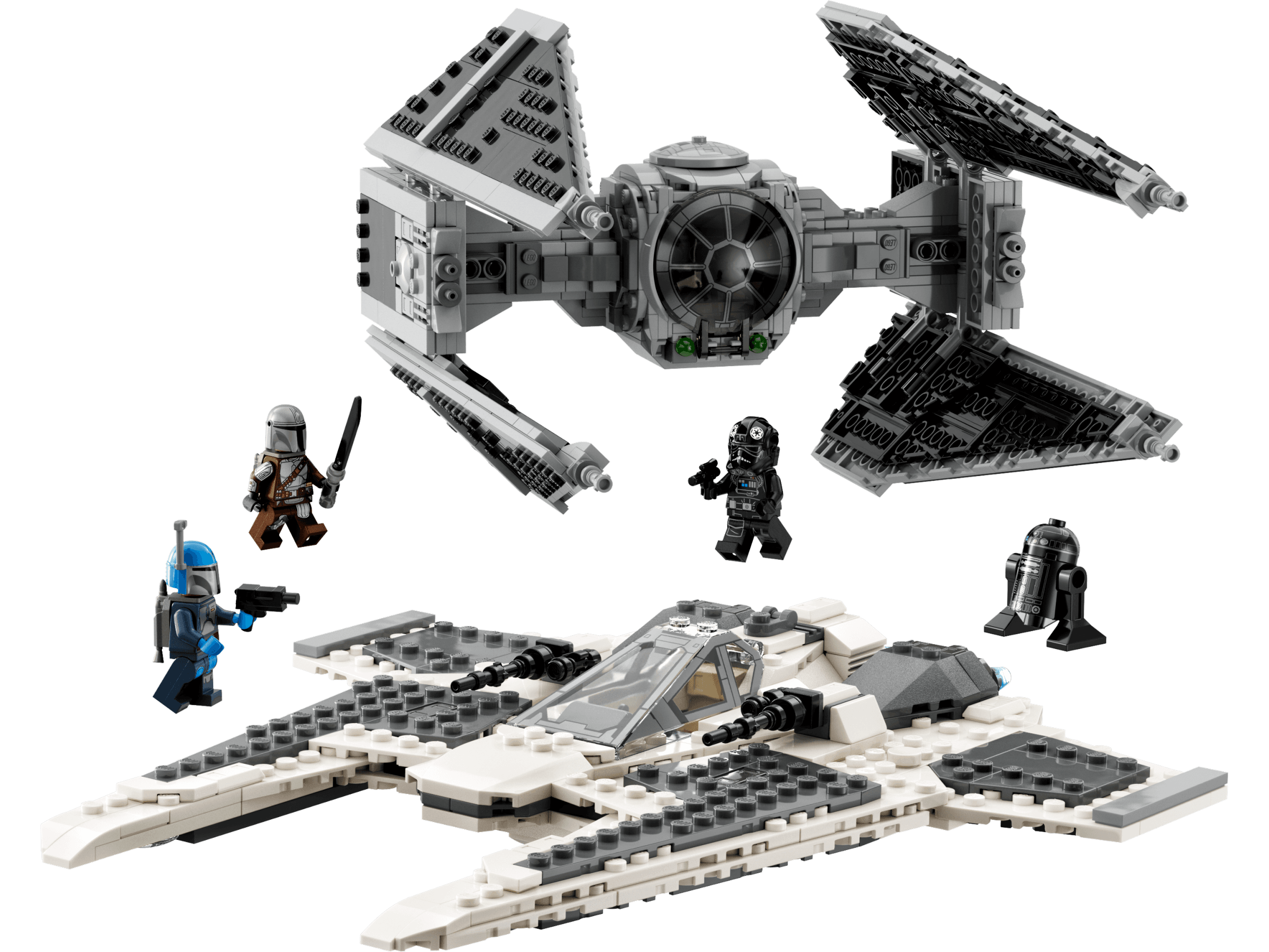 Mandaloriański myśliwiec Fang Fighter kontra TIE Interceptor