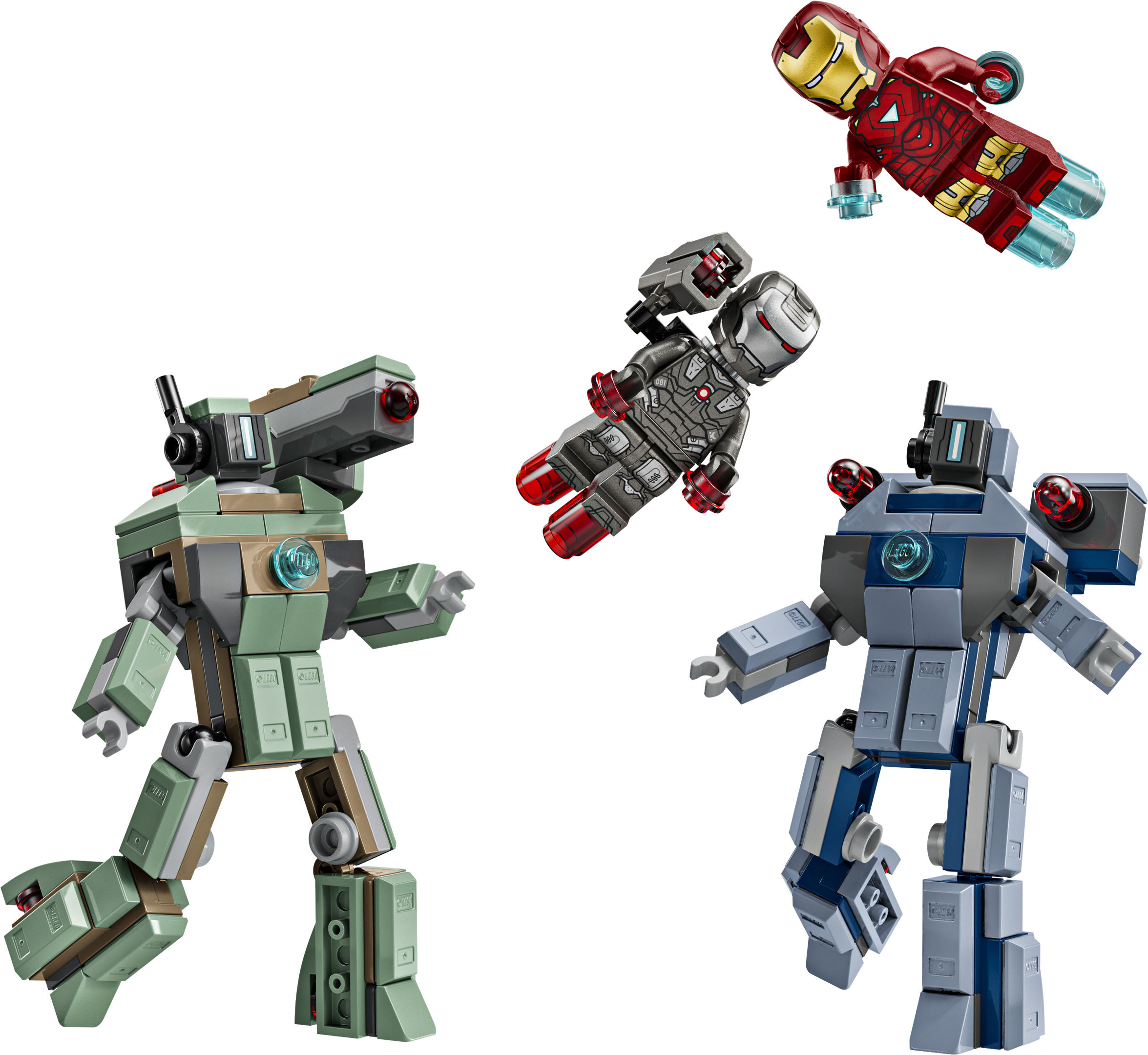 Iron Man i War Machine kontra drony Hammera