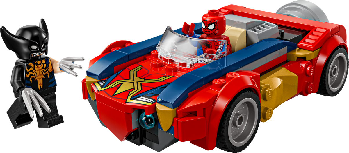 Spider-Man w samochodzie kontra zvenomowany Wolverine