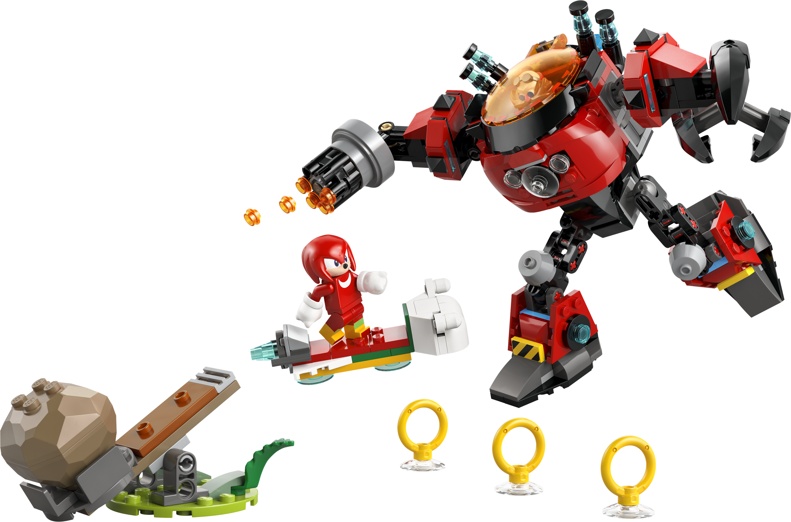 Knuckles kontra Dr. Eggman w mechu Egg Crusher