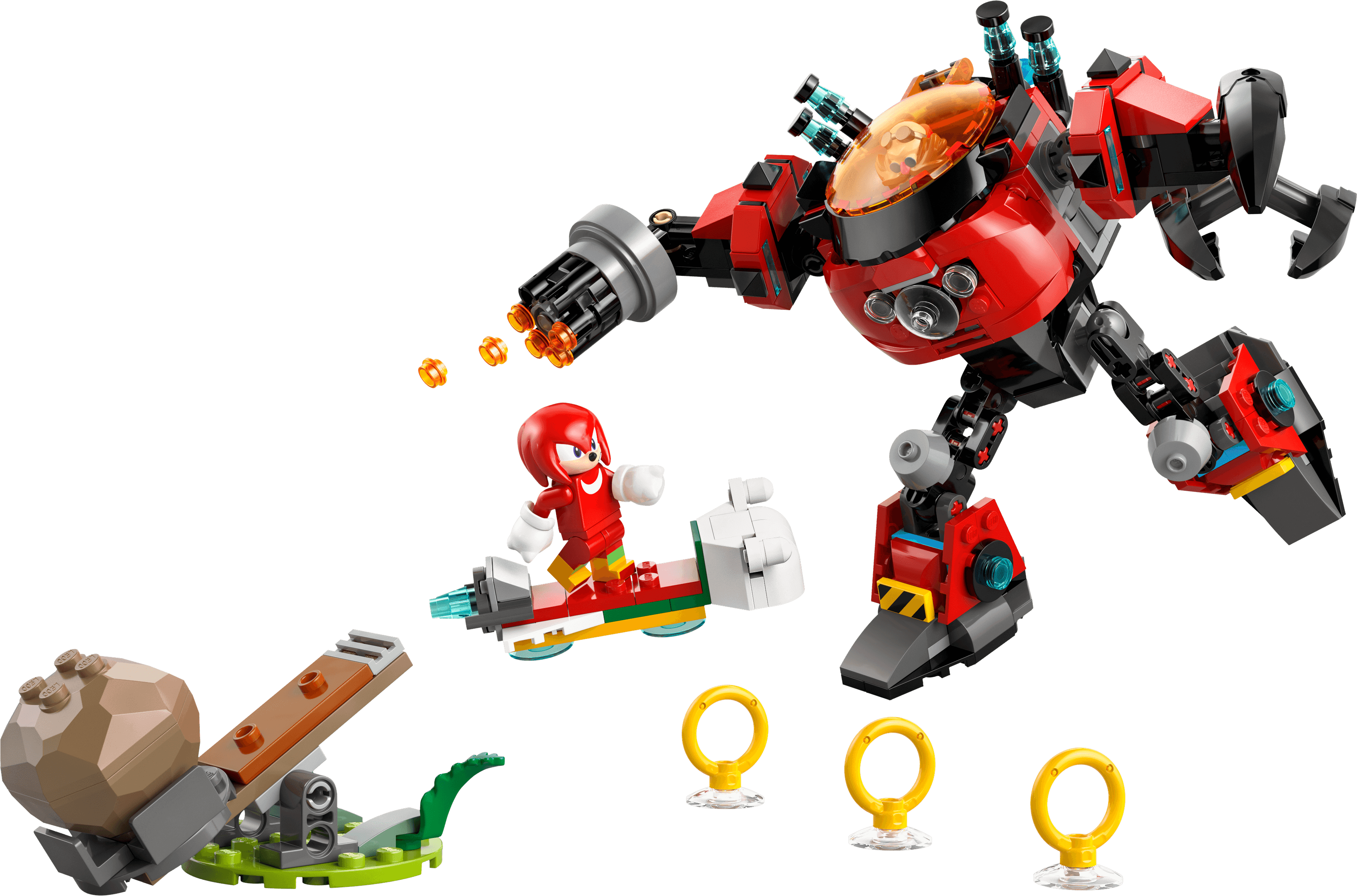 Knuckles kontra Dr. Eggman w mechu Egg Crusher